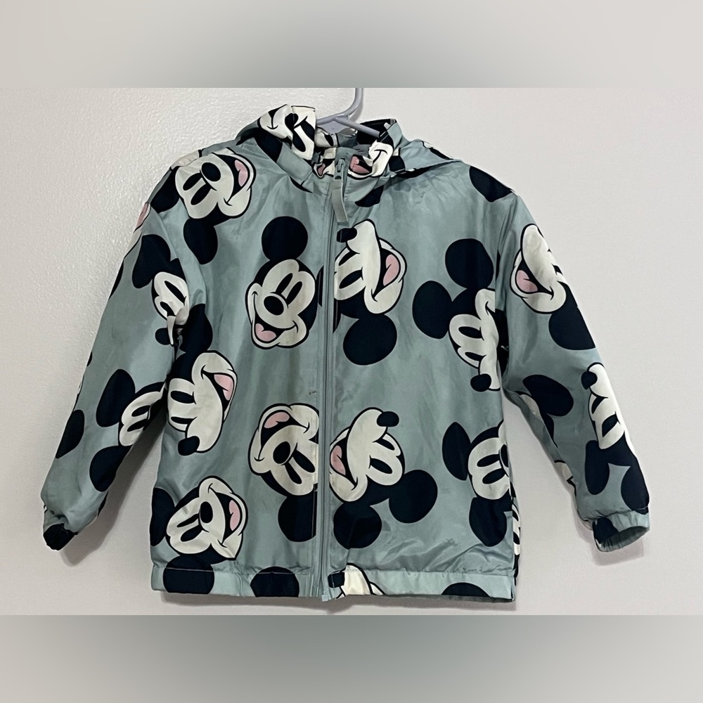 H&M Disney Mickey Mouse Hooded Jacket with Lining, Size 4T